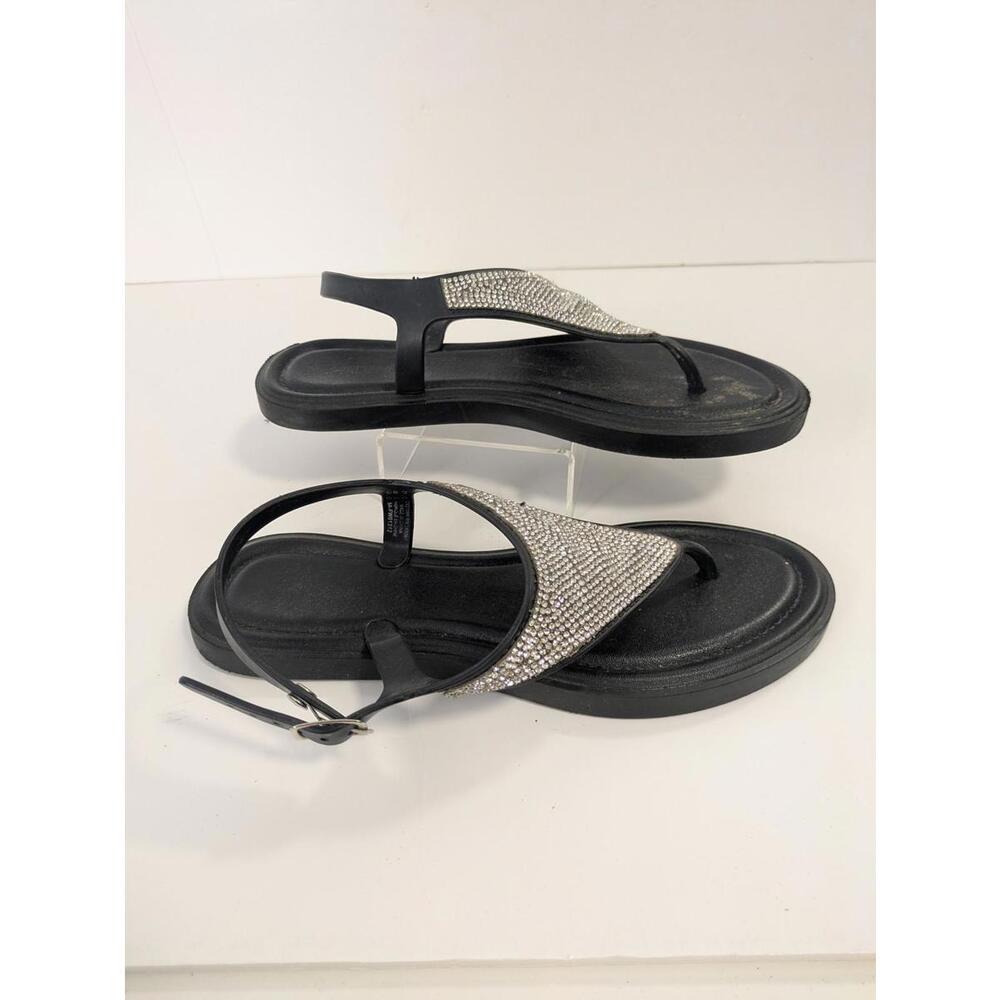 Ardene Women's Embellished Sandal Slip on Size 7 Black